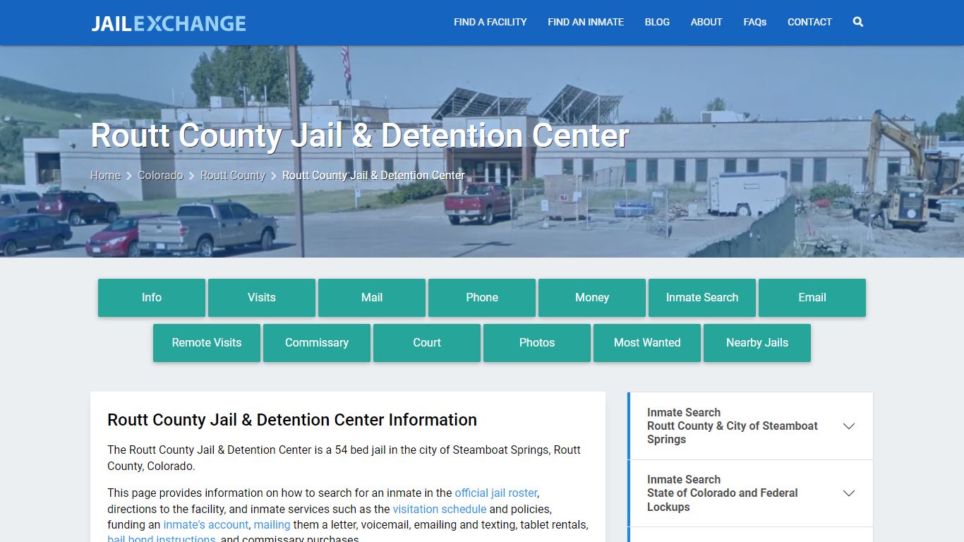 Routt County Jail & Detention Center, CO Inmate Search, Information