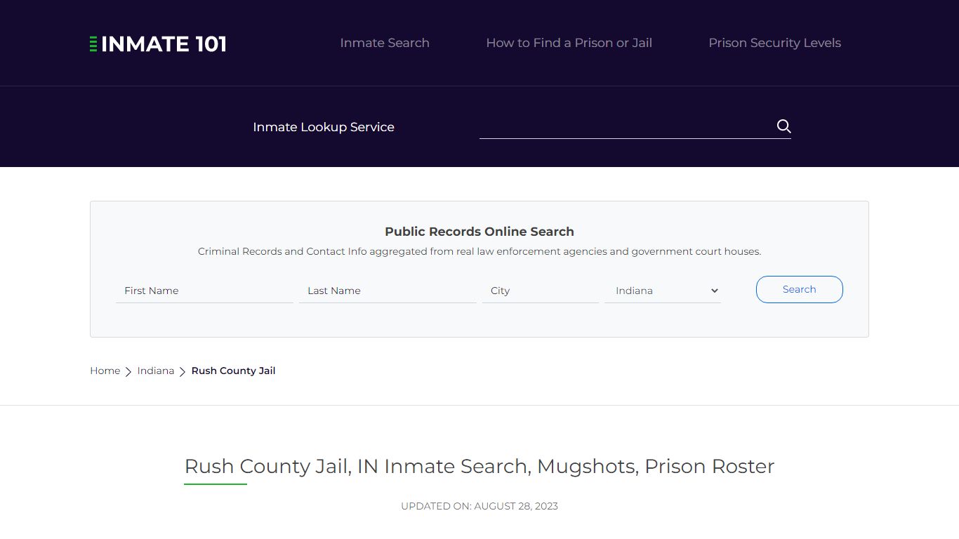 Rush County Jail, IN Inmate Search, Mugshots, Prison Roster