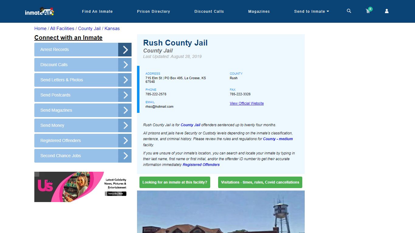 Rush County Jail - Inmate Locator - La Crosse, KS