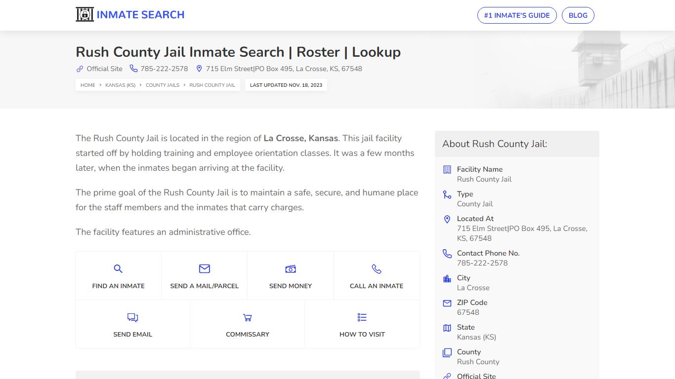 Rush County Jail Inmate Search | Roster | Lookup