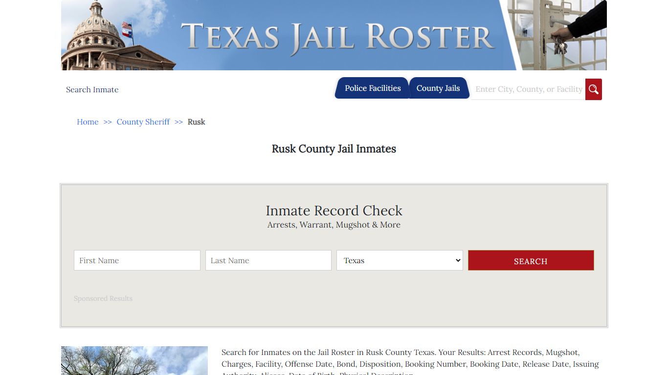 Rusk County Jail Inmates | Jail Roster Search