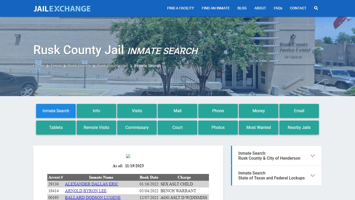 Rusk County Jail Inmate Search - Jail Exchange