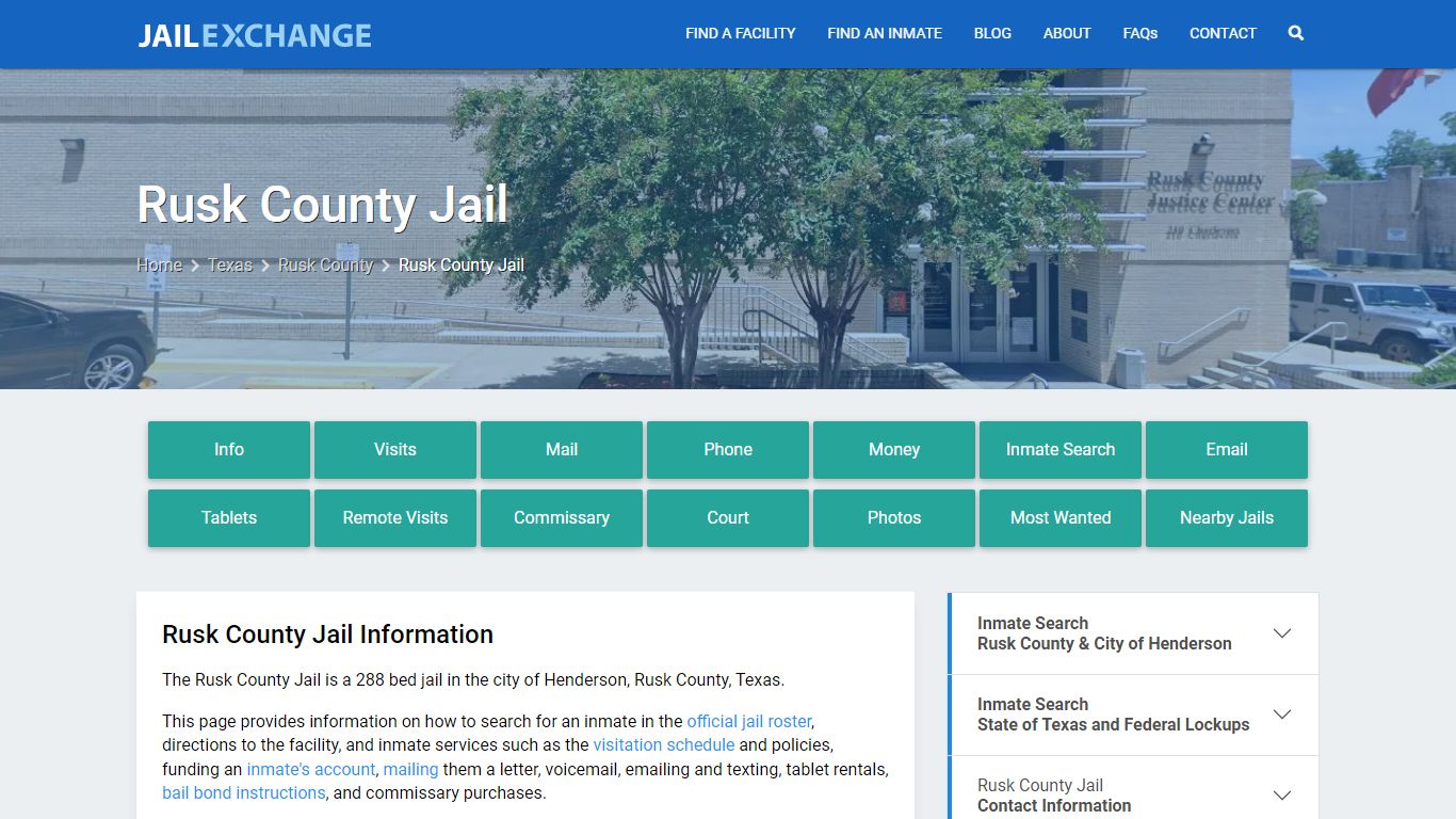 Rusk County Jail, TX Inmate Search, Information - Jail Exchange