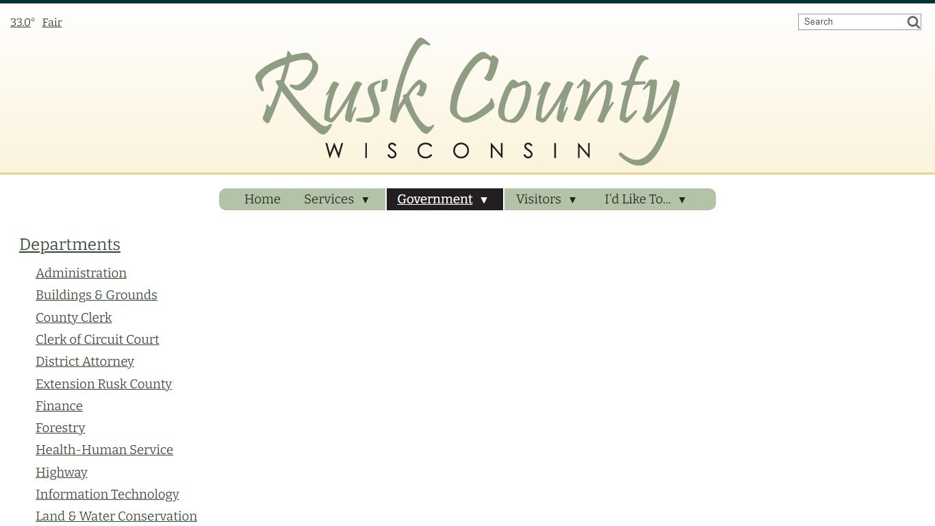 Departments - Rusk County, WI