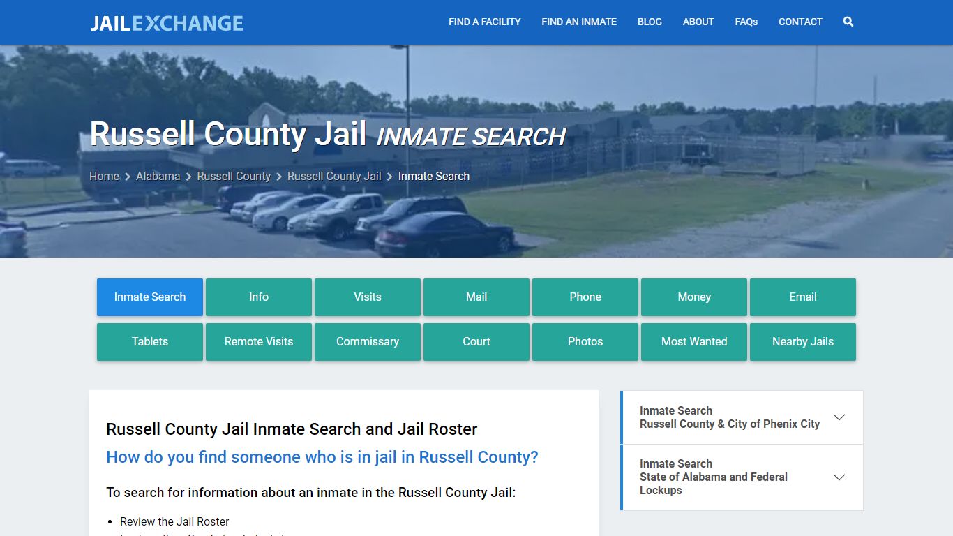 Inmate Search: Roster & Mugshots - Russell County Jail, AL