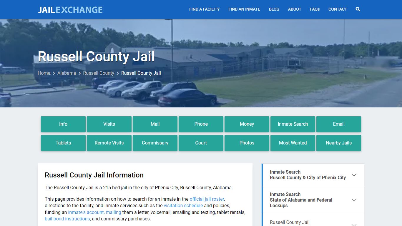 Russell County Jail, AL Inmate Search, Information