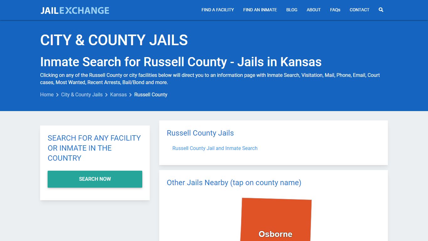 Inmate Search for Russell County | Jails in Kansas - Jail Exchange