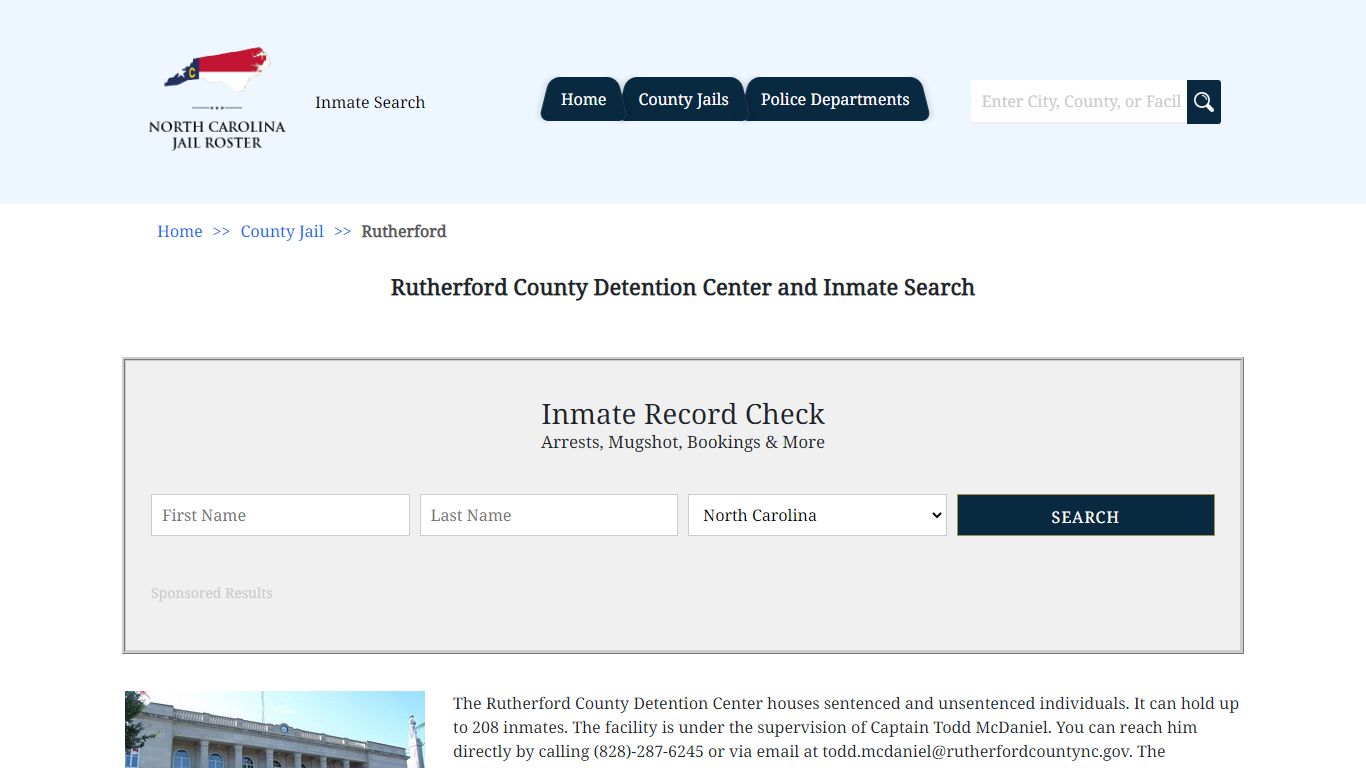 Rutherford County Detention Center and Inmate Search