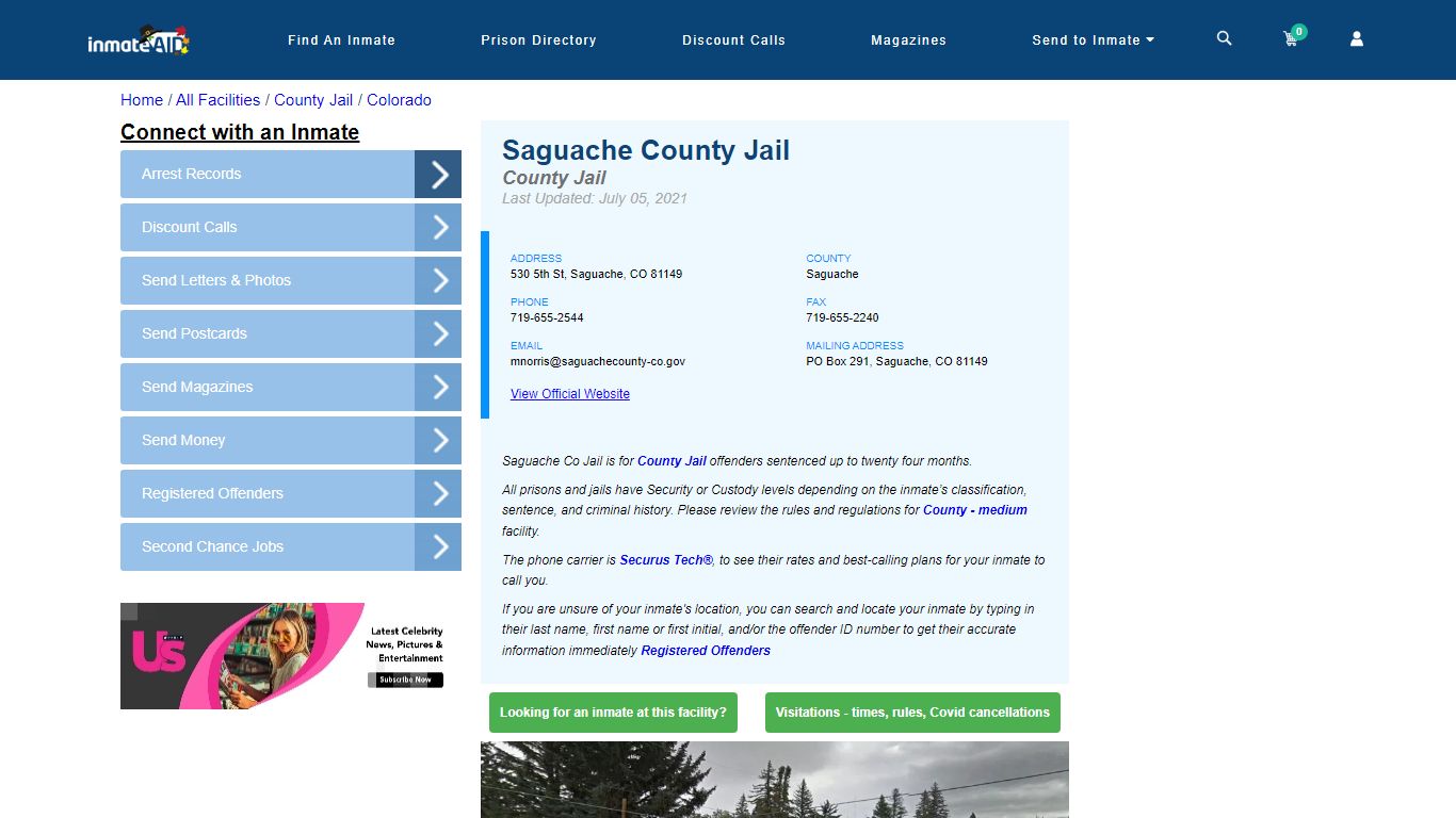 Saguache County Jail - Inmate Locator - Saguache, CO
