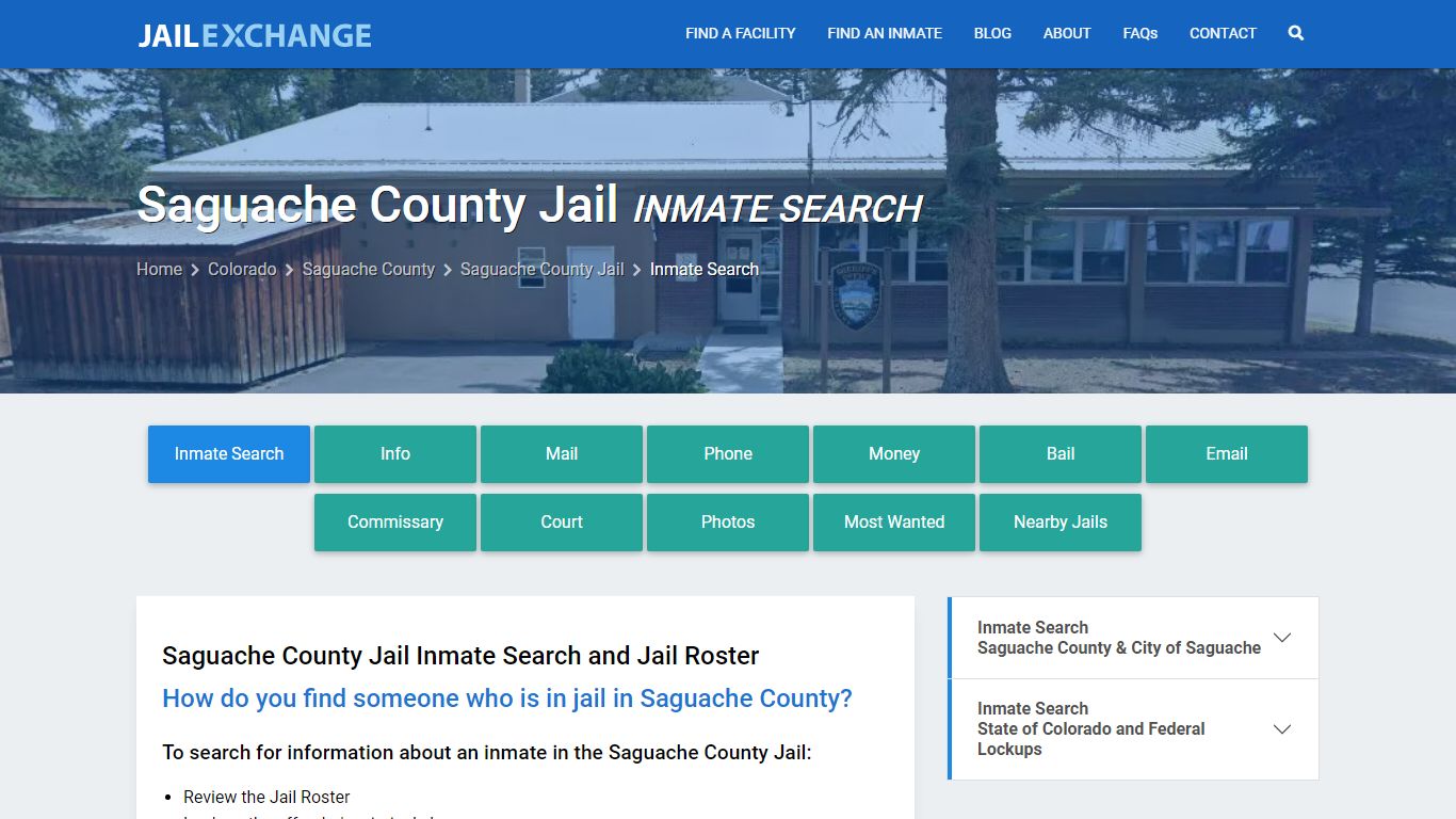 Saguache County Jail Inmate Search - Jail Exchange
