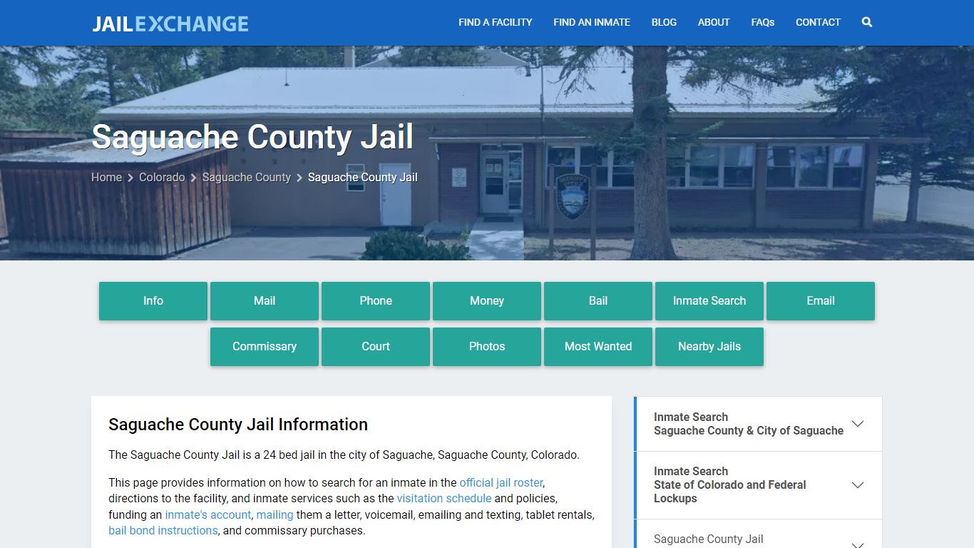 Saguache County Jail, CO Inmate Search, Information