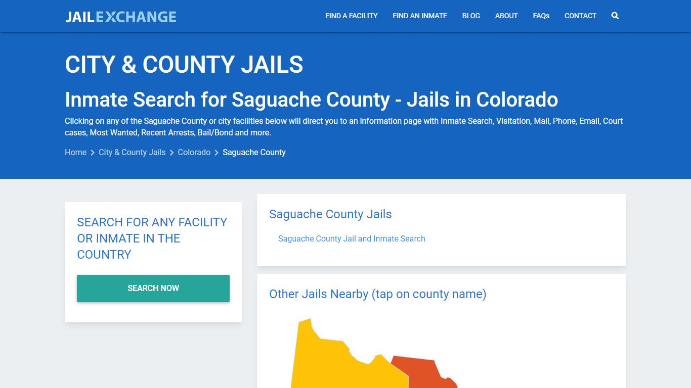 Inmate Search for Saguache County | Jails in Colorado - Jail Exchange