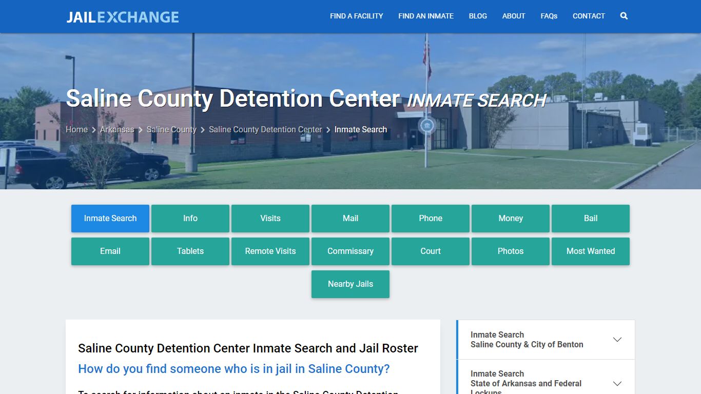 Saline County Detention Center Inmate Search - Jail Exchange