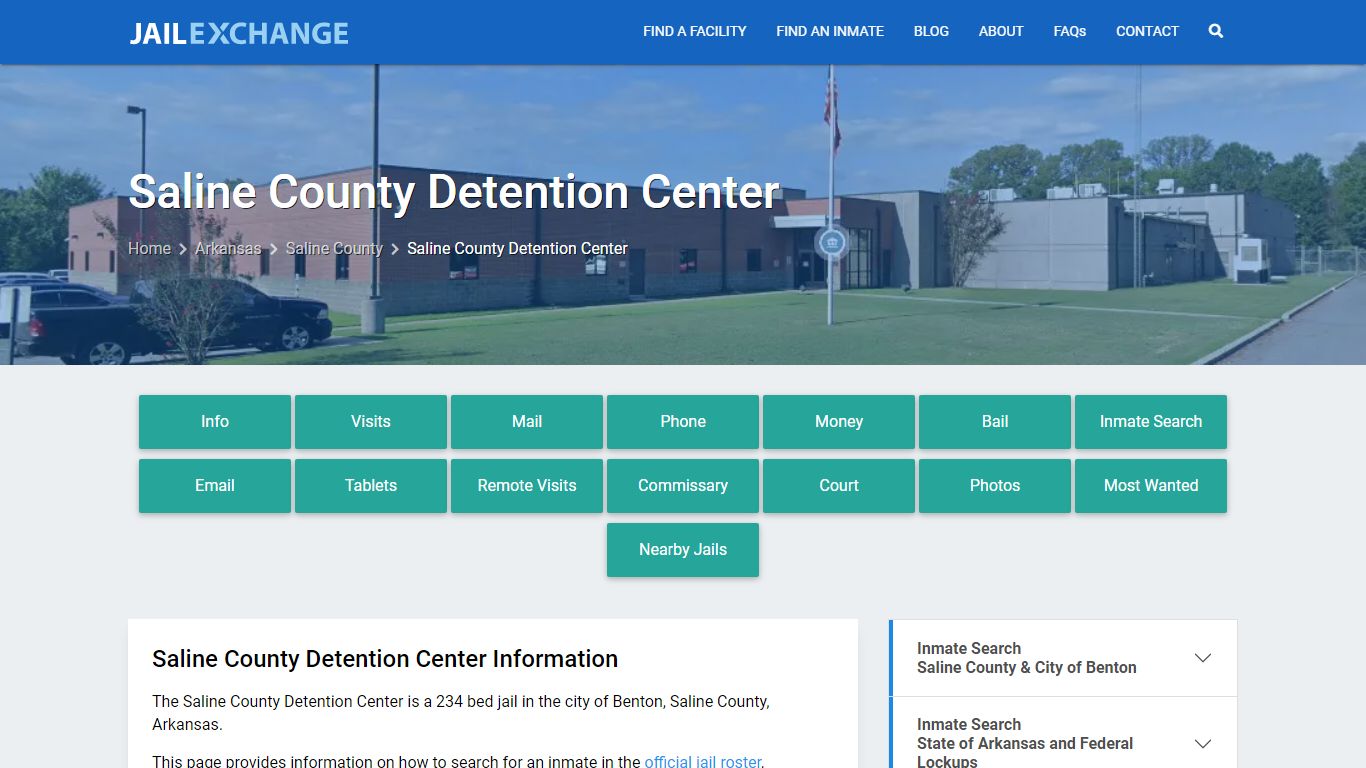 Saline County Detention Center, AR Inmate Search, Information
