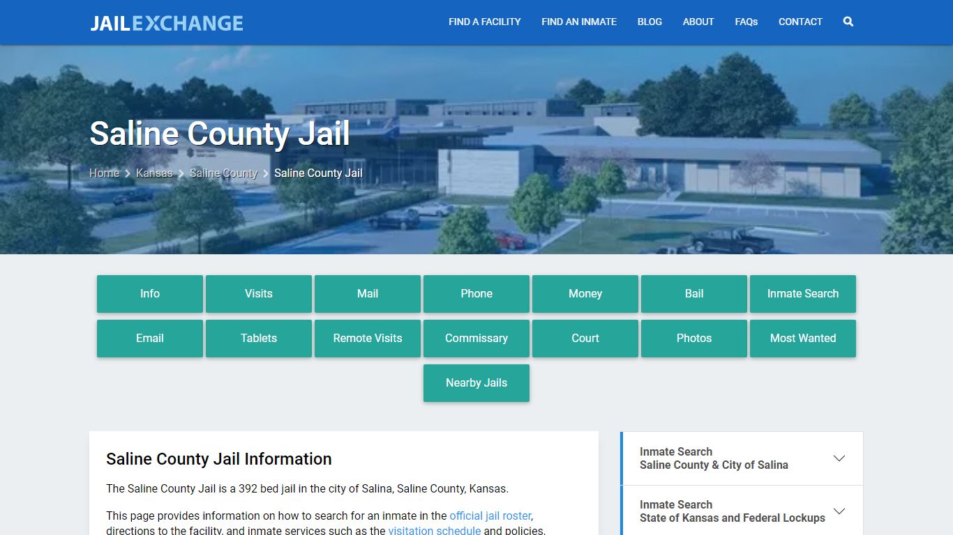 Saline County Jail, KS Inmate Search, Information