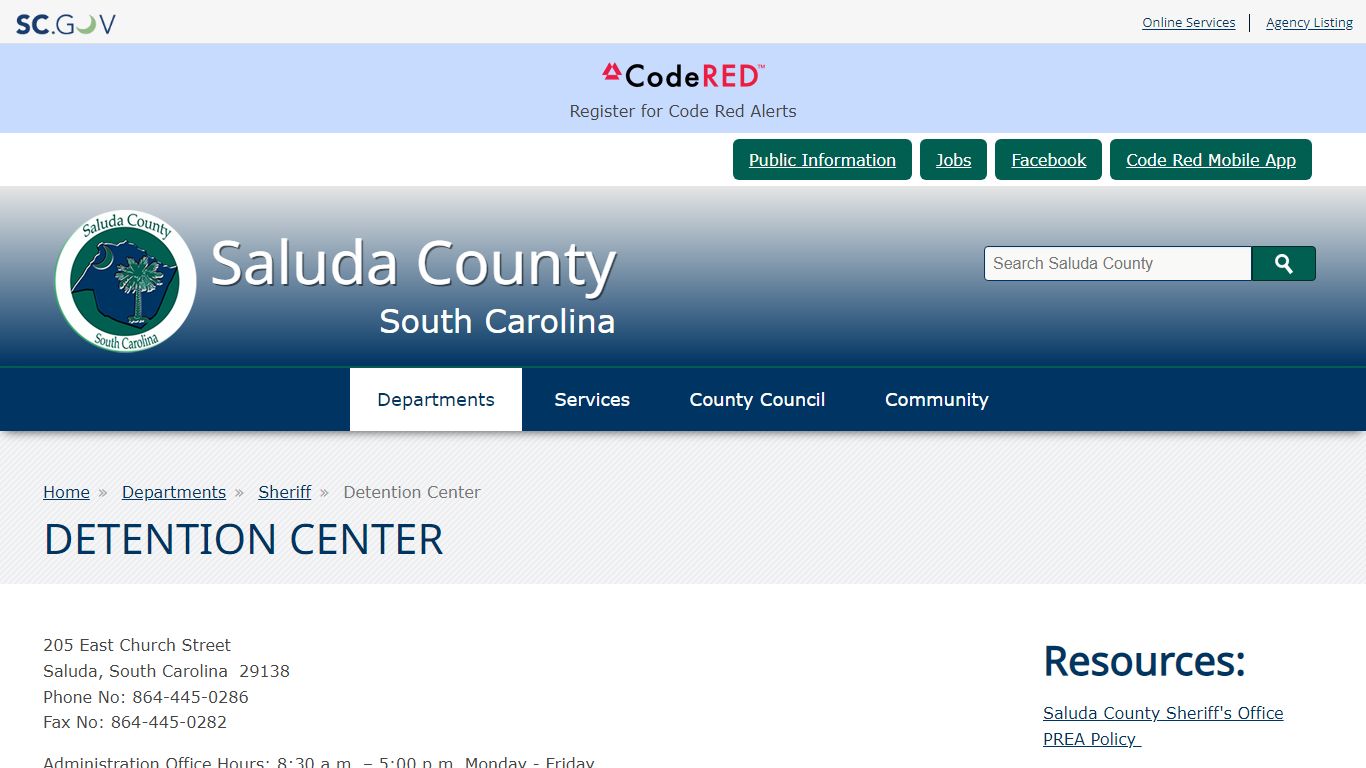Detention Center | Saluda County - Saluda County, South Carolina