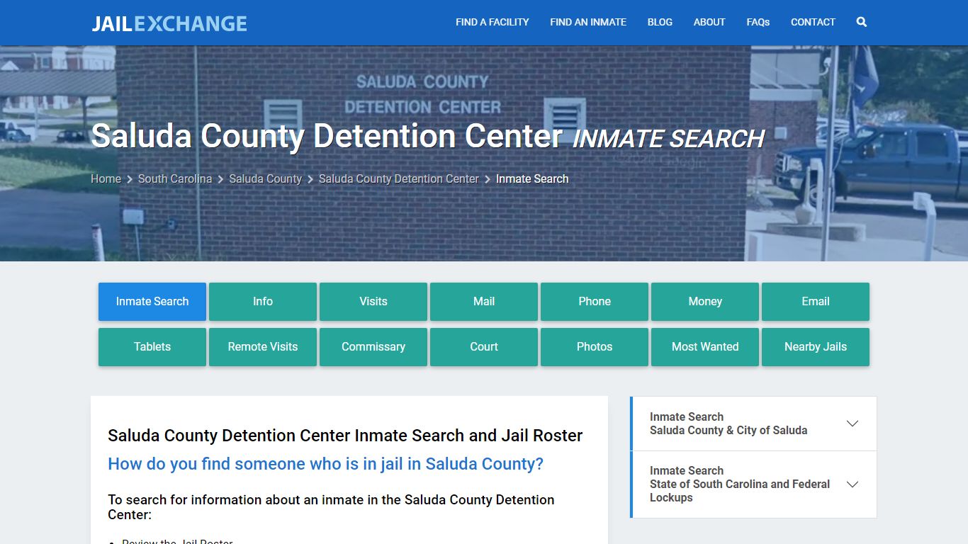 Saluda County Detention Center Inmate Search - Jail Exchange