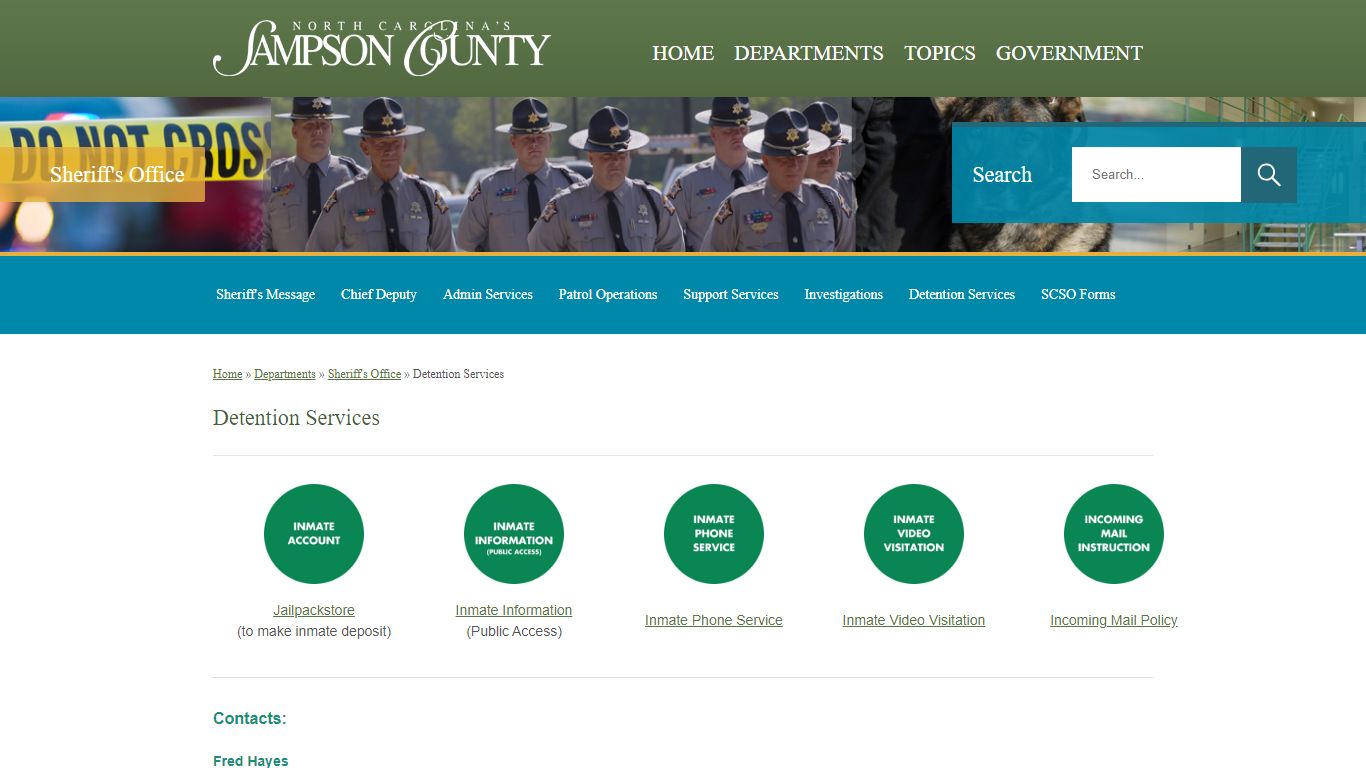 Detention Services - Sampson County, North Carolina