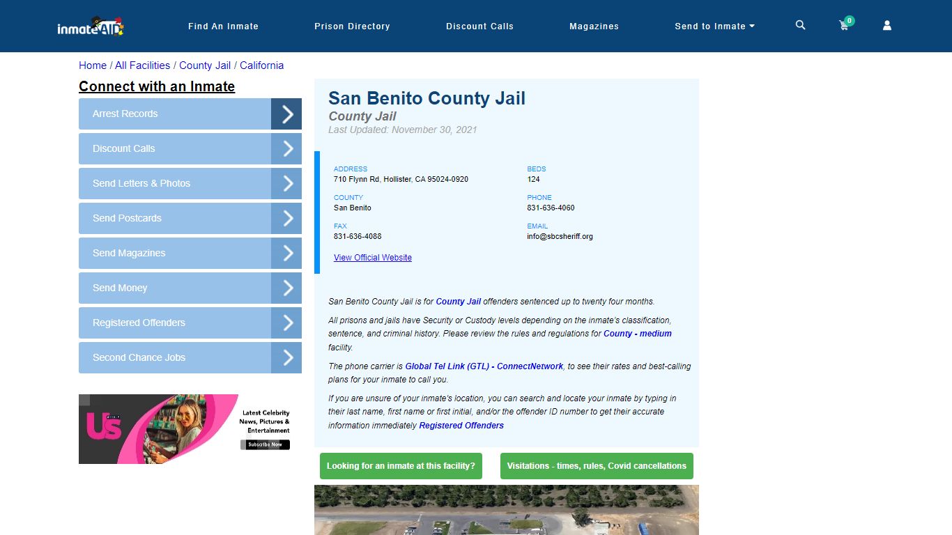 San Benito County Jail - Inmate Locator - Hollister, CA