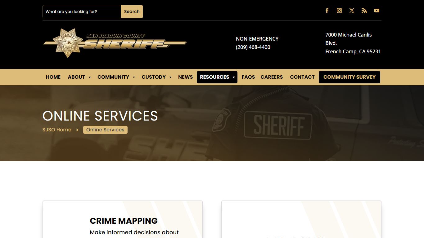 Online Services | San Joaquin County Sheriff's Office