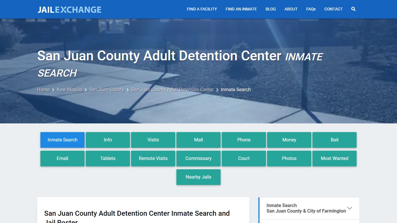 San Juan County Adult Detention Center Inmate Search - Jail Exchange