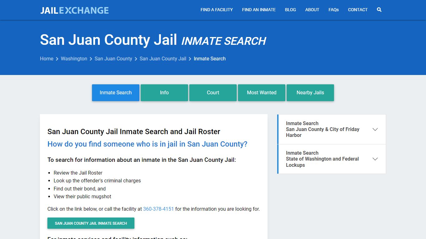 Inmate Search: Roster & Mugshots - San Juan County Jail, WA