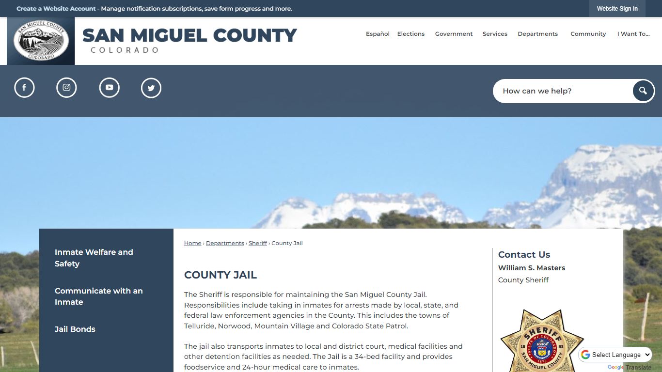 County Jail | San Miguel County, CO - Official Website