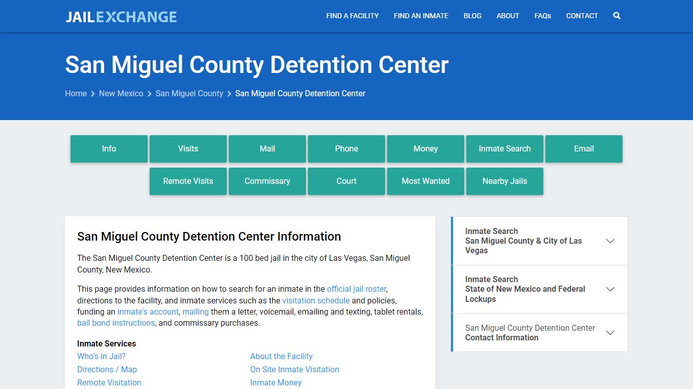 San Miguel County Detention Center - Jail Exchange