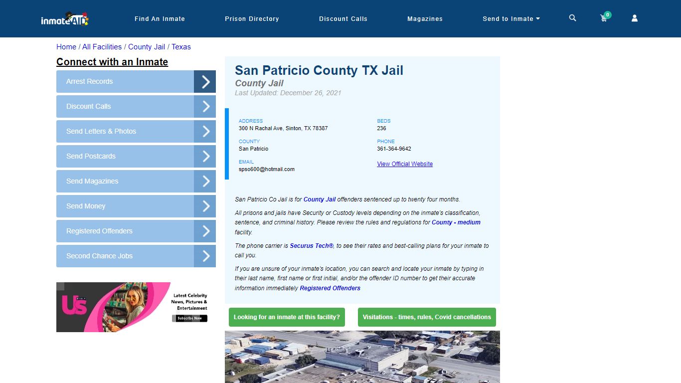 San Patricio County TX Jail - Inmate Locator - Sinton, TX
