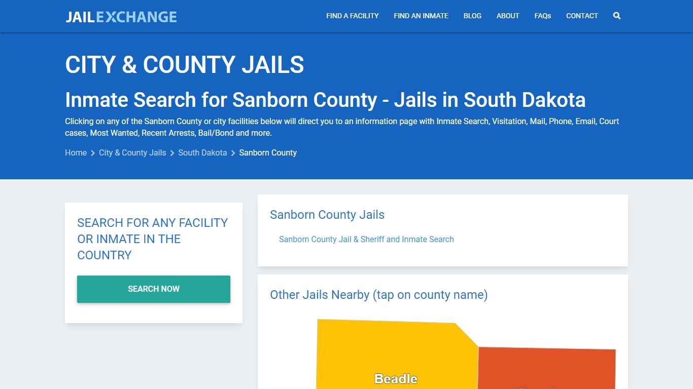 Inmate Search for Sanborn County | Jails in South Dakota - Jail Exchange