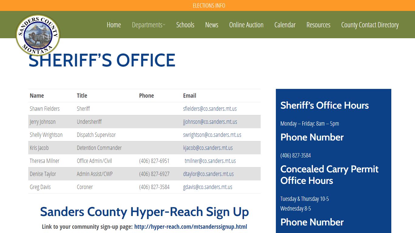 Sheriff’s Office | Sanders County