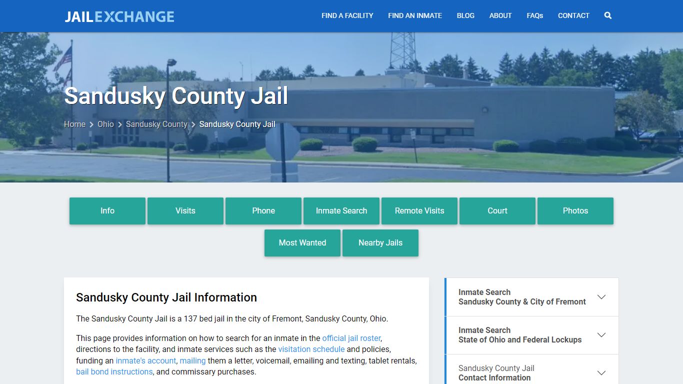 Sandusky County Jail, OH Inmate Search, Information