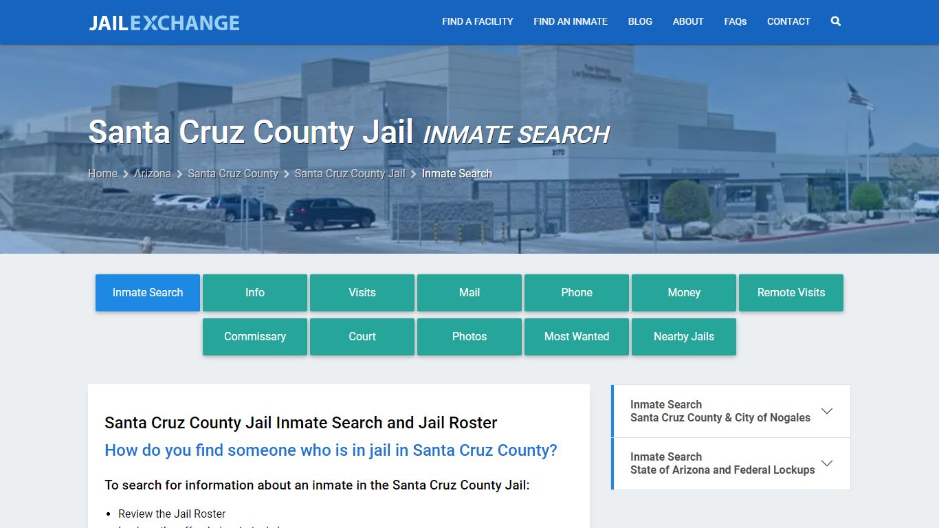 Inmate Search: Roster & Mugshots - Santa Cruz County Jail, AZ