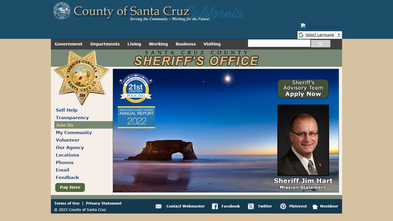 Santa Cruz County Sheriff's Office Homepage