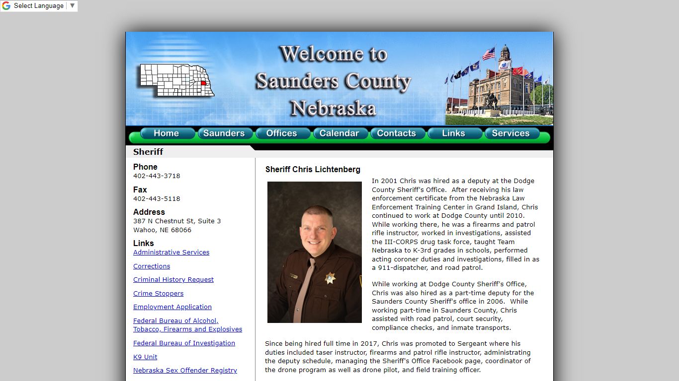 Saunders County Sheriff - Nebraska