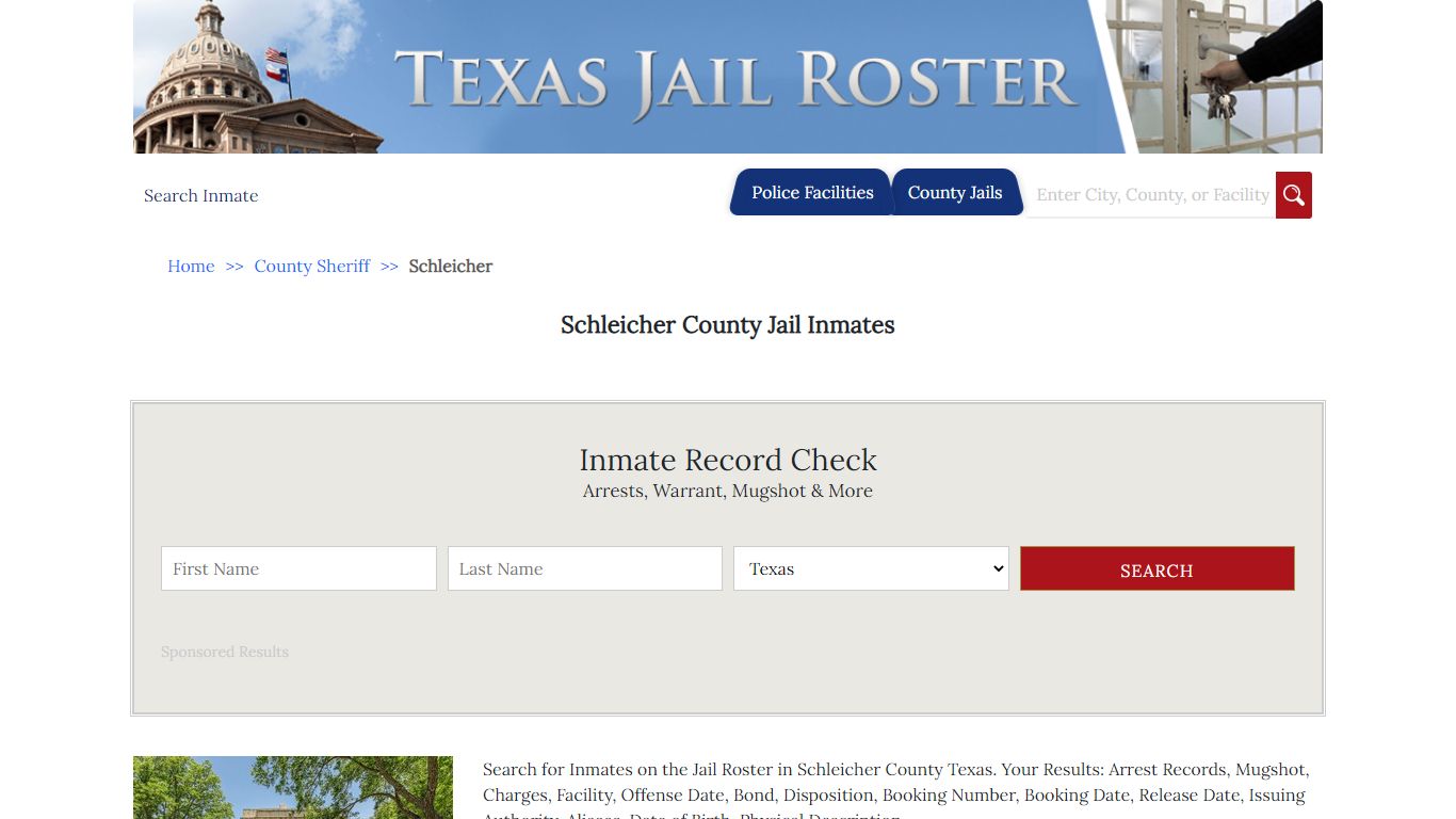 Schleicher County Jail Inmates | Jail Roster Search