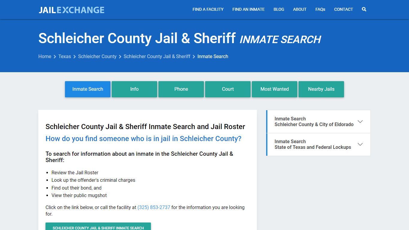 Schleicher County Jail & Sheriff Inmate Search - Jail Exchange