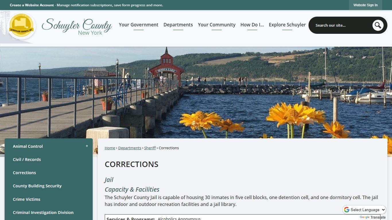 Corrections | Schuyler County, NY - Official Website