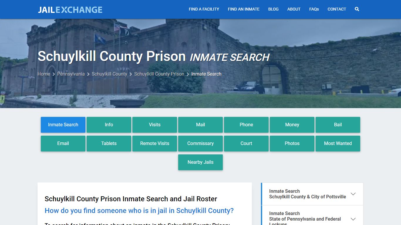 Schuylkill County Prison Inmate Search - Jail Exchange