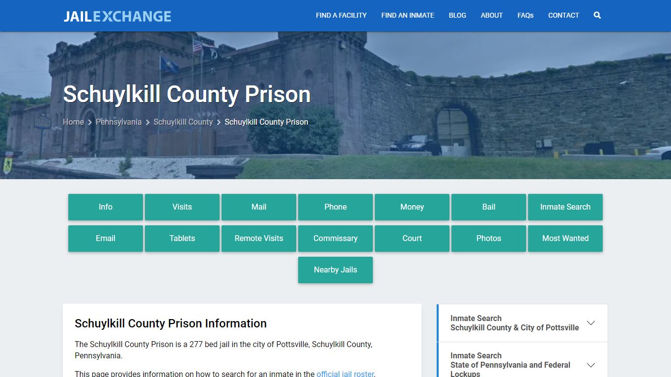 Schuylkill County Prison, PA Inmate Search, Information - Jail Exchange