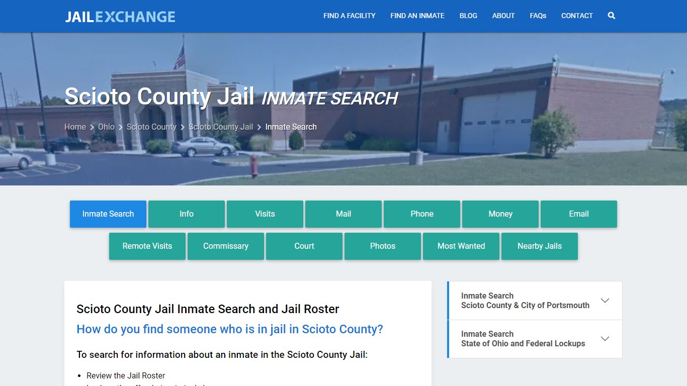 Scioto County Jail Inmate Search - Jail Exchange