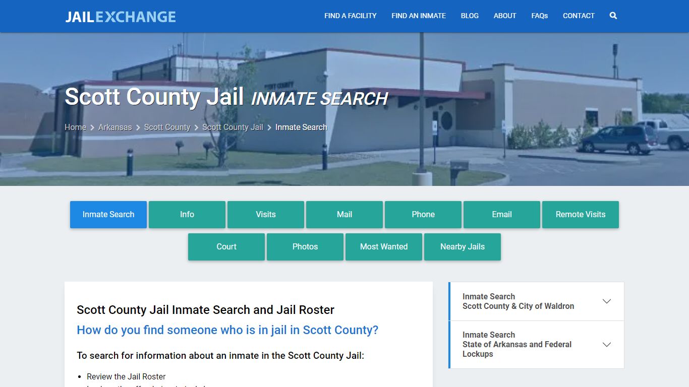 Inmate Search: Roster & Mugshots - Scott County Jail, AR