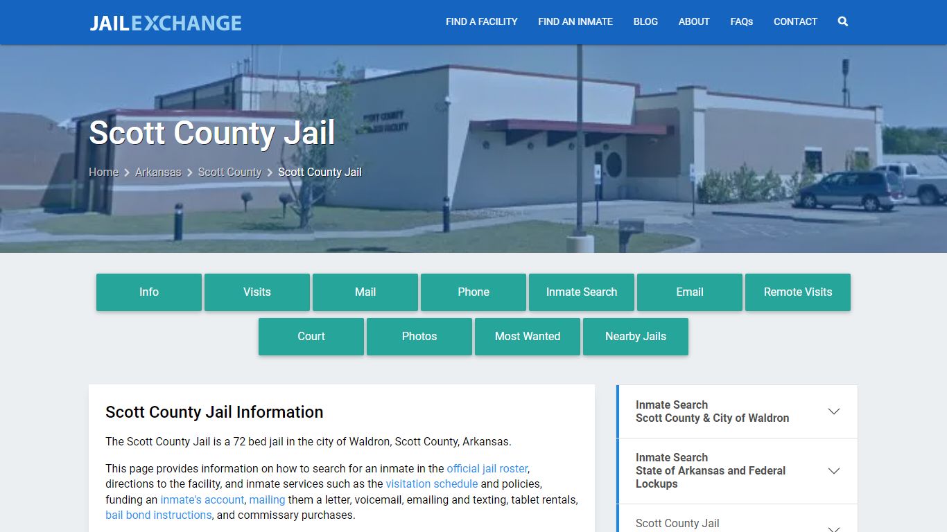 Scott County Jail, AR Inmate Search, Information
