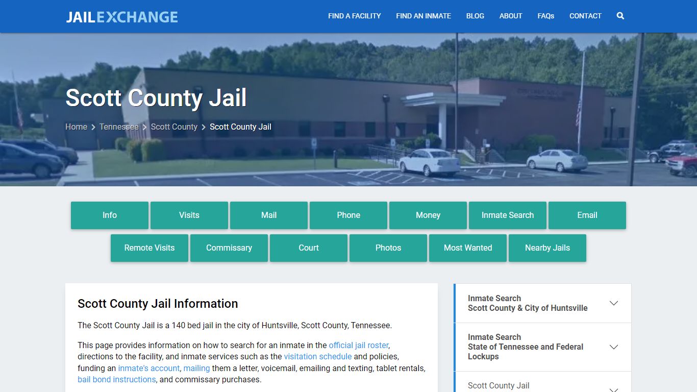 Scott County Jail, TN Inmate Search, Information