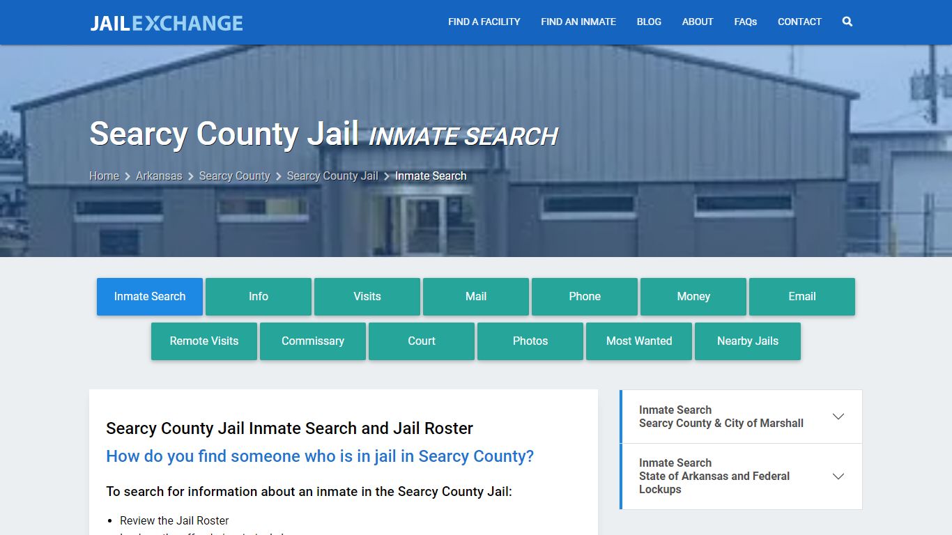 Inmate Search: Roster & Mugshots - Searcy County Jail, AR
