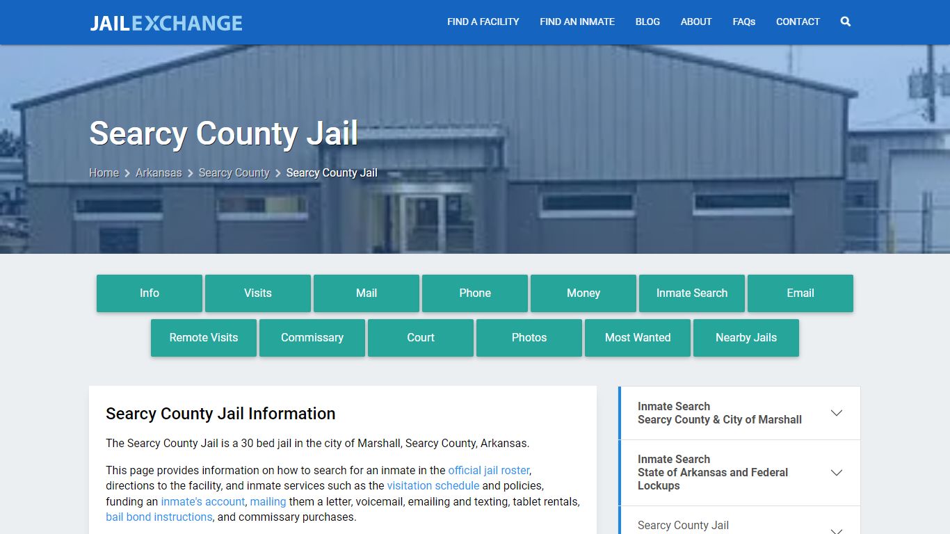 Searcy County Jail, AR Inmate Search, Information