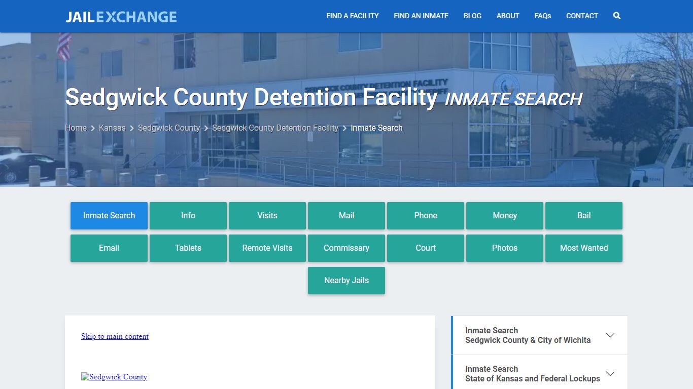 Sedgwick County Detention Facility Inmate Search - Jail Exchange