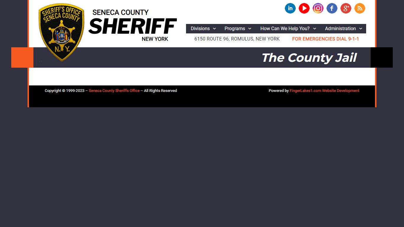 The County Jail – Seneca County Sheriff, New York