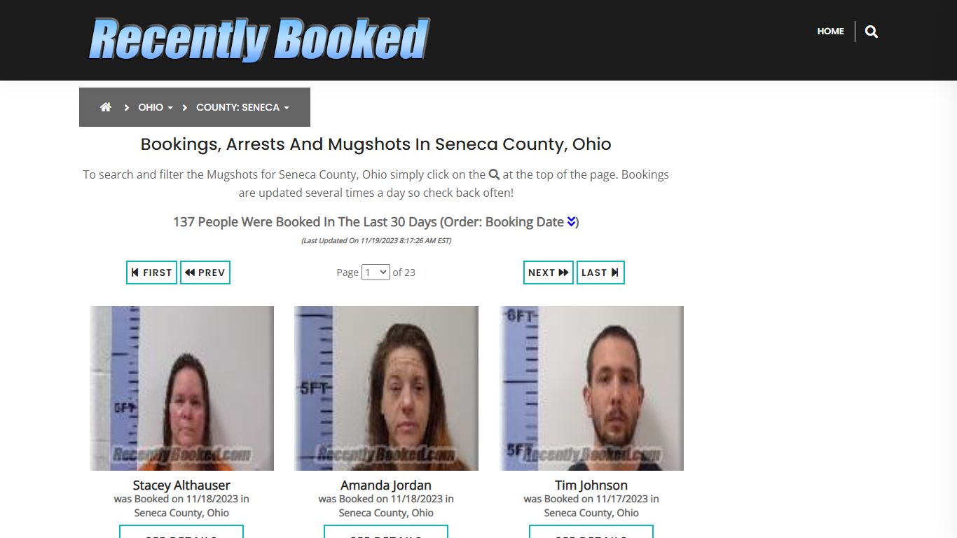 Recent bookings, Arrests, Mugshots in Seneca County, Ohio - Recently Booked