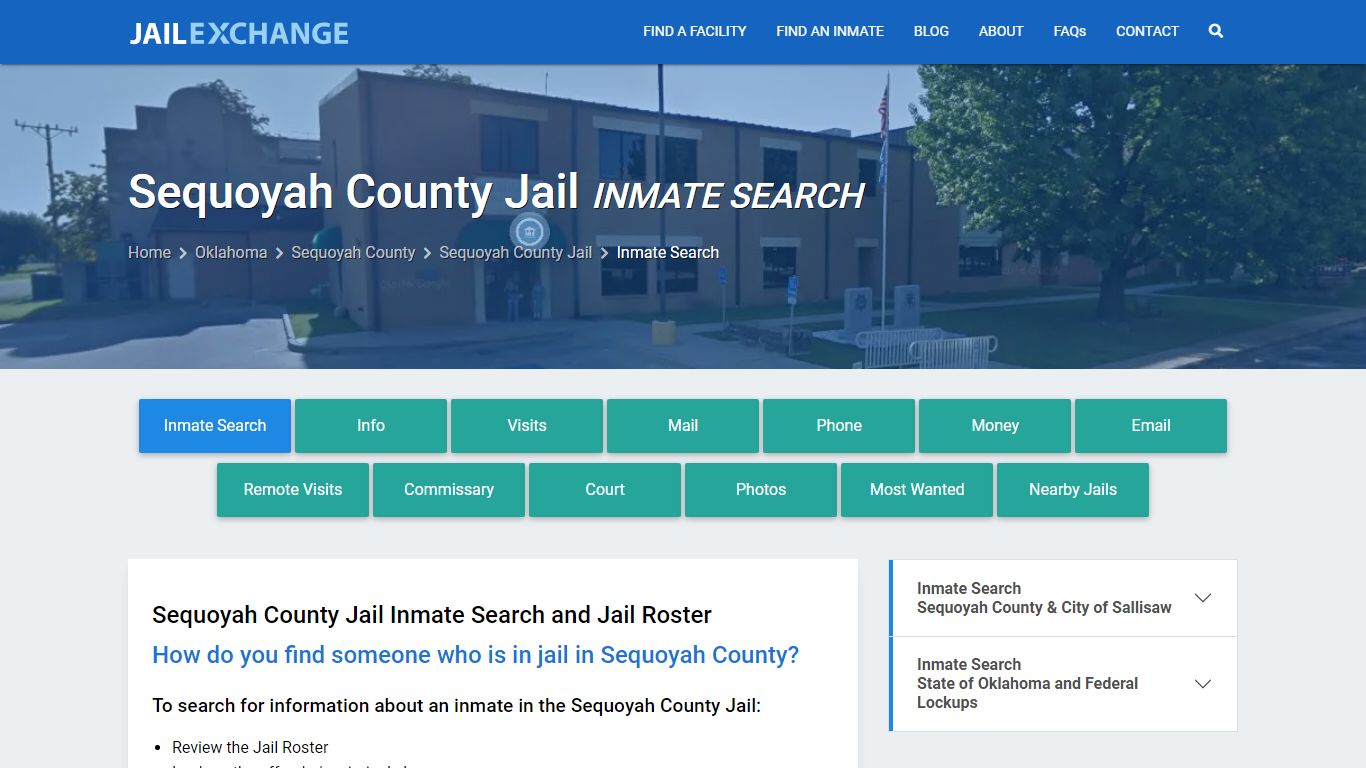 Inmate Search: Roster & Mugshots - Sequoyah County Jail, OK